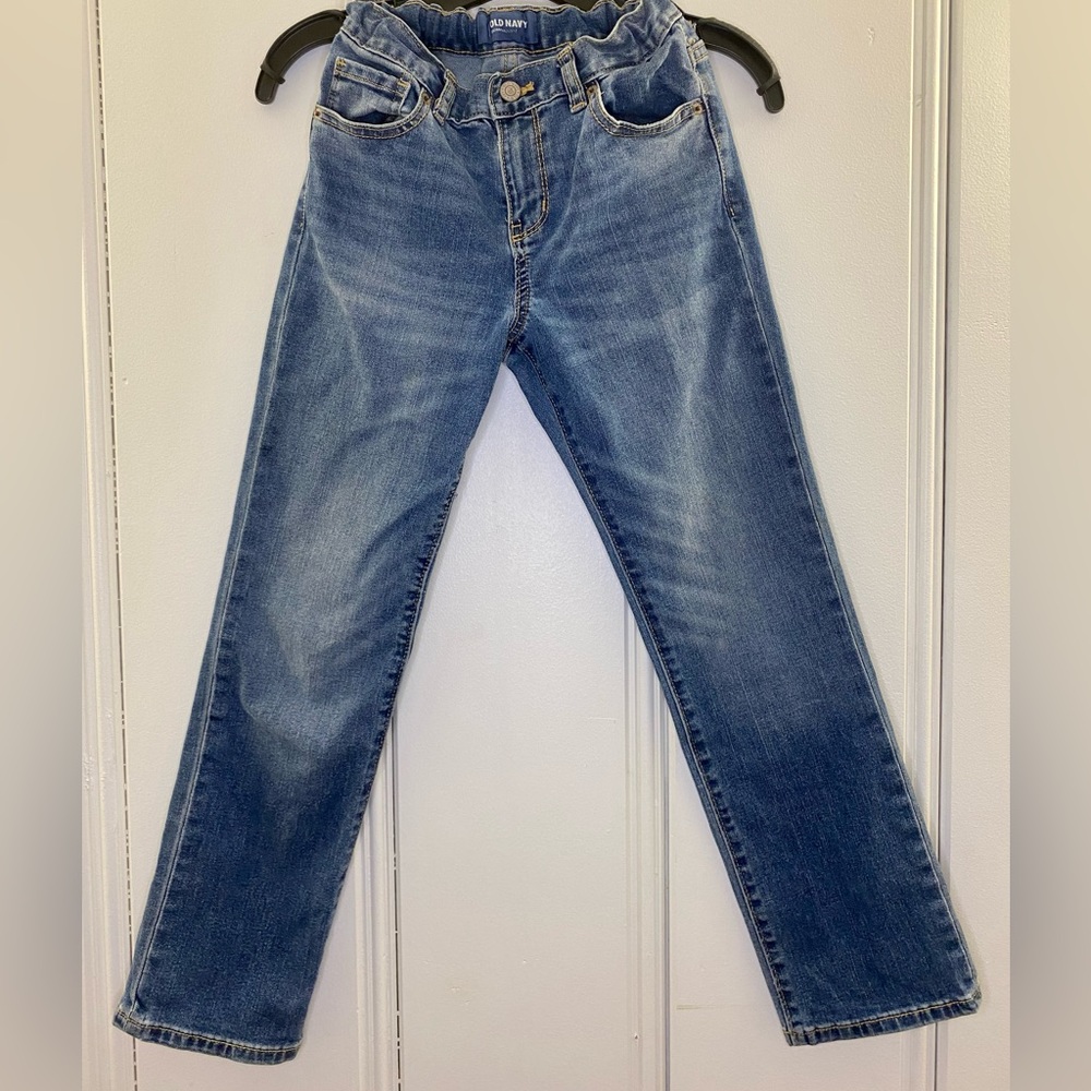 BOY'S OLD NAVY DENIM JEANS w/ ADJUSTABLE WAIST SIZE: 10